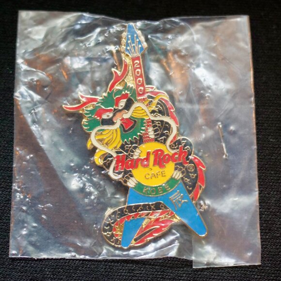 NEW Hard Rock Cafe KOBE 2000 Asian New Year of the DRAGON Guitar PIN Collector - Picture 1 of 4
